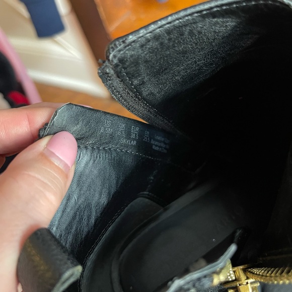 Franco Sarto Skylar Ankle Bootie Double Zip Almond Toe Black Women's US 8.5M - Picture 7 of 8